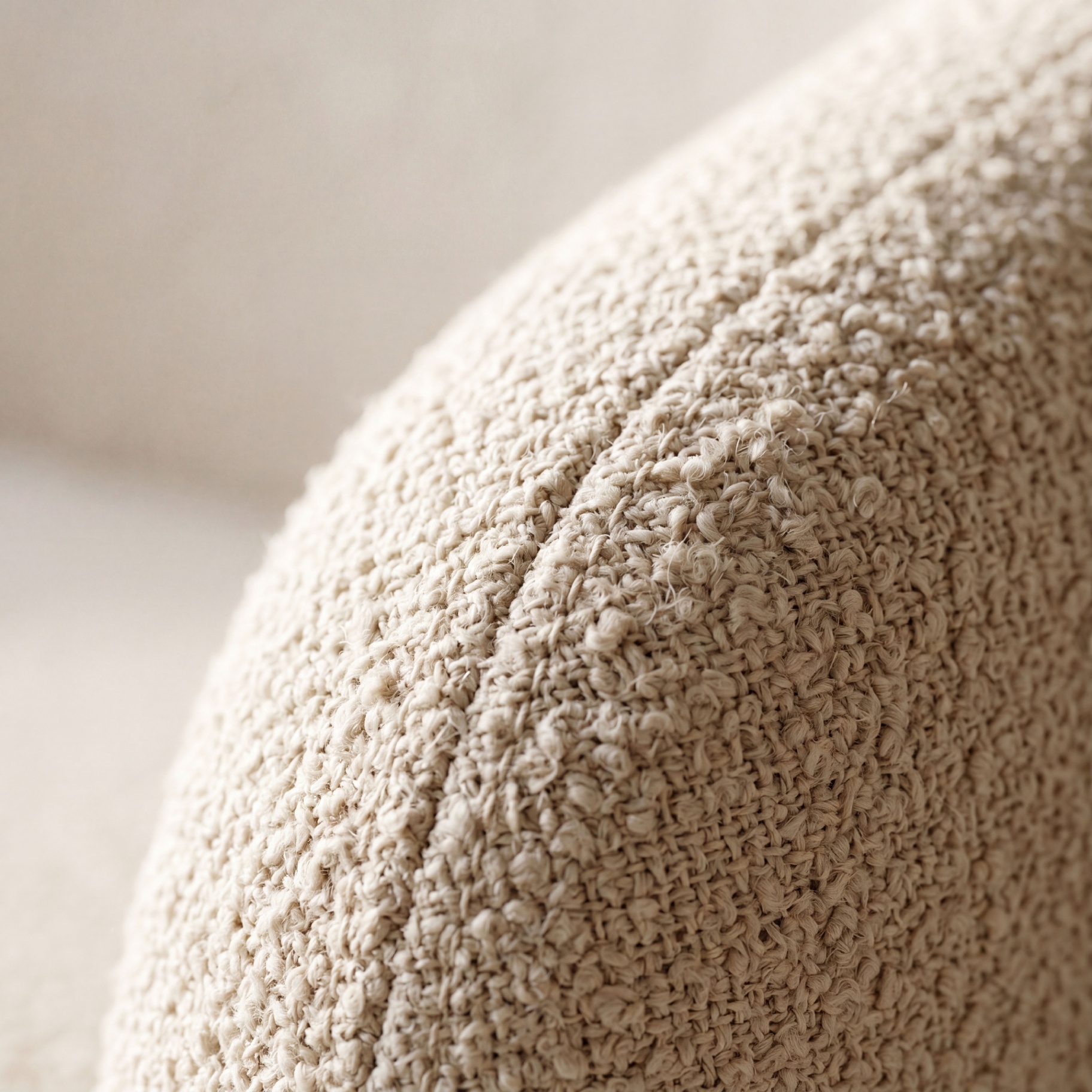 Macro detail, bouclé materiaal